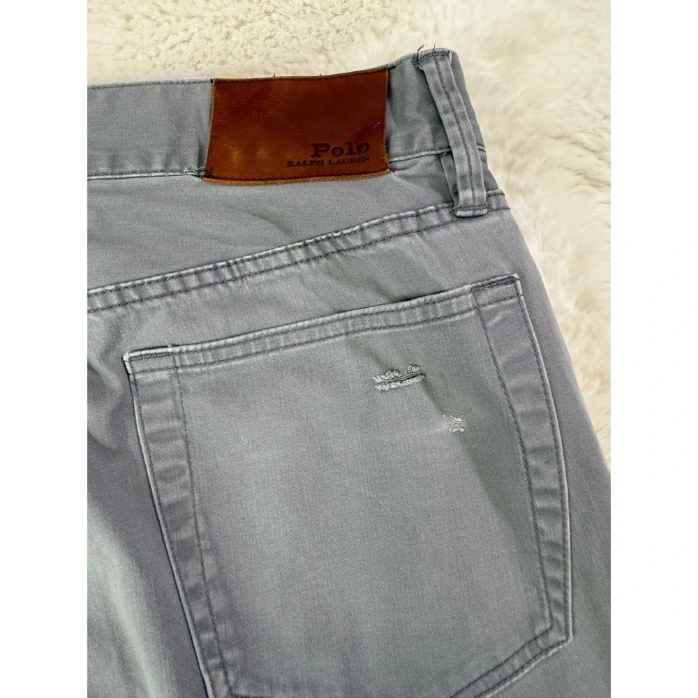 Polo Ralph Lauren Pants 34x34 Gray Straight Leg Casual Classic Mens Chinos